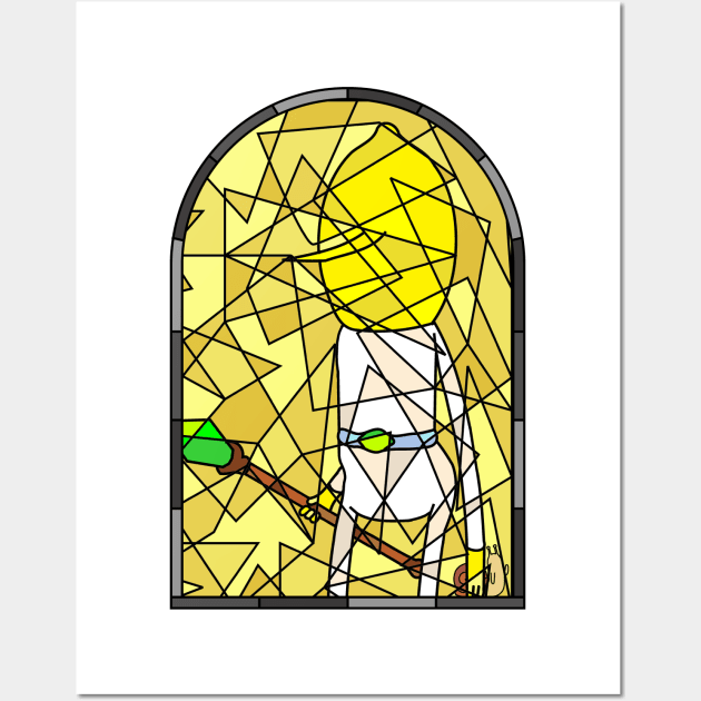 Stained Glass Lemongrab 2 (Lemonwhite) Wall Art by gkillerb